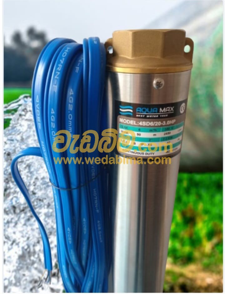 Hp 5.5 - Three Phase Deep Submersible Pump With 30m Blue Flat Cable